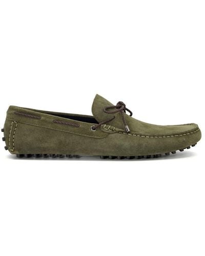 Dune 'bound' Suede Slip-on Shoes - Green