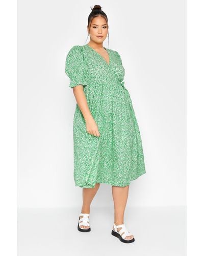 Yours Wrap Dress - Green