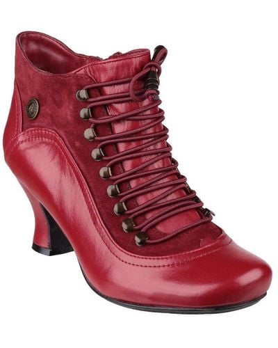Hush Puppies 'vivianna' Leather Ankle Boots - Red