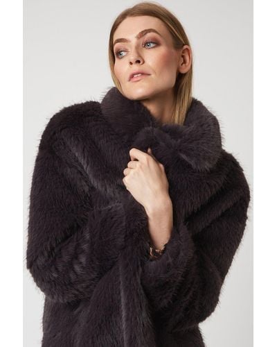 James Lakeland Luxury Faux Fur Coat - Black