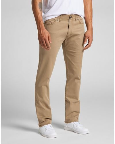 Lee Jeans Straight Fit 5pocket Trouers - Natural