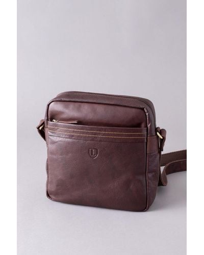 Lakeland Leather 'keswick' Small Leather Messenger Bag - Purple