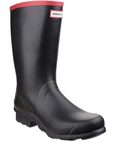 HUNTER 'argyll Short Knee' Wellington Boots - Black