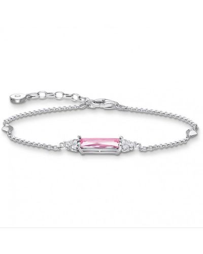 Thomas Sabo Timeless Elegance Sterling Silver Bracelet - A2018-051-9-l19v - Pink