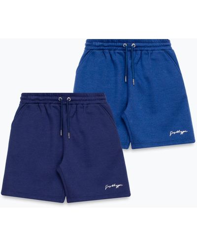 Hype 2 Pack Scribble Shorts - Blue