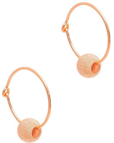 Pure Luxuries London Gift Packaged 'roisin' 18ct Rose Gold Plated Sterling Silver Hoop - White