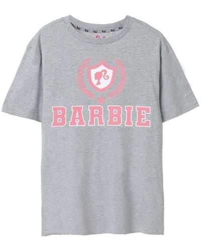 Barbie Collegiate Logo T-shirt - Grey