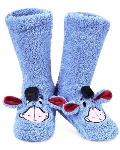 Disney Eeyore Fluffy Socks - Blue
