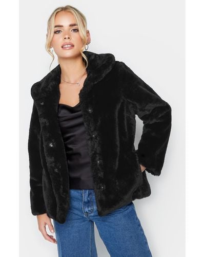 PixieGirl Petite Faux Fur Coat - Black