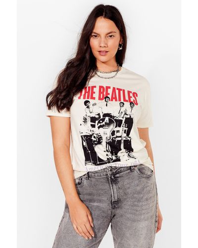Nasty Gal The Beatles Plus Graphic Tee - Red