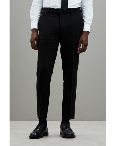 Burton Skinny Fit Black Tuxedo Suit Trousers