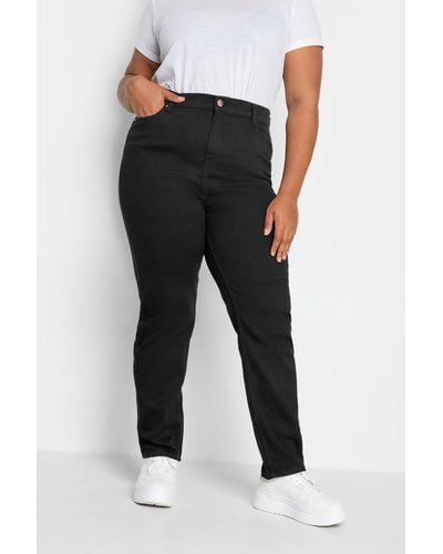 Yours Straight Leg Ruby Jeans - Black
