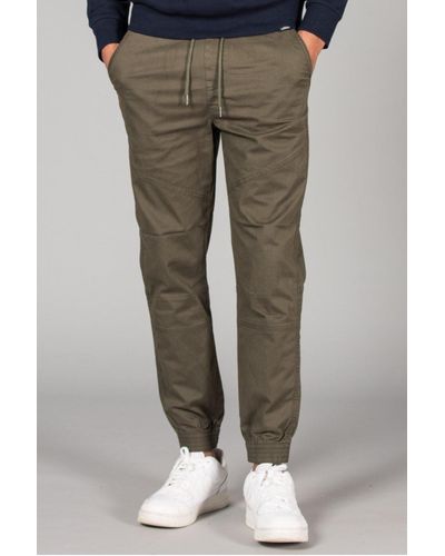 Tokyo Laundry Cotton Elasticated Cargo-style Trousers - Green