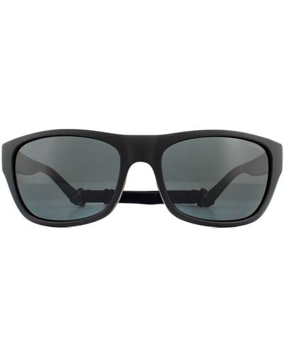 Polaroid Sport Wrap Matte Black Grey Polarized Sunglasses