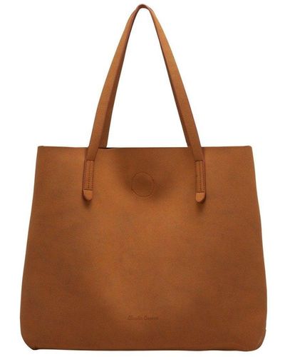 Claudia Canova Ophelia Suedette Tote Bag - Brown