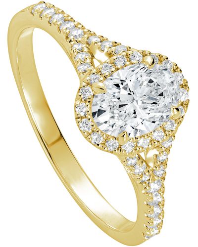 The Fine Collective Cb Yellow Gold Oval Lab Grown Diamond Ring - Metallic