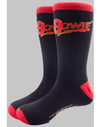David Bowie Flash Logo Ankle Socks - Black