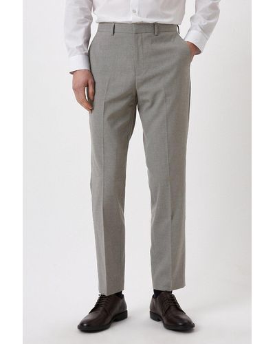 Burton Slim Fit Light Grey Essential Suit Trousers