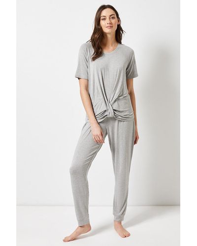 Dorothy Perkins Grey Knot Lounge Top