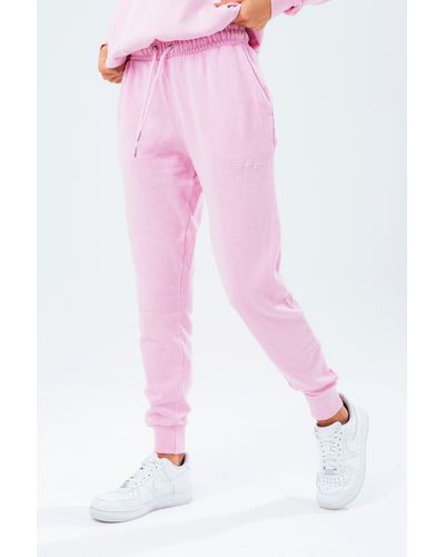 Hype Washed Scribble Logo Joggers - Pink