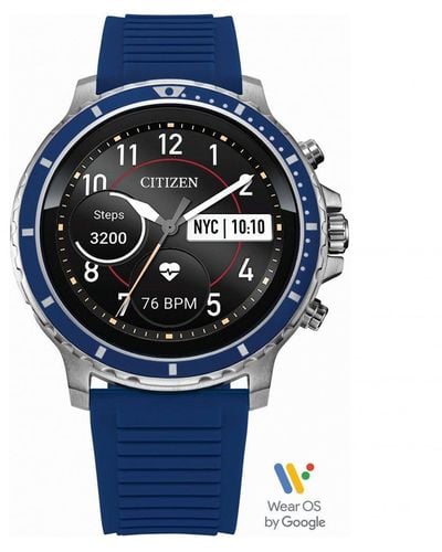 Citizen Cz Smart Stainless Steel Wear Os Watch Mx0001-12x - Blue