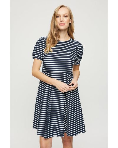 Dorothy Perkins Maternity Stripe Short Sleeve T-shirt Dress - Blue