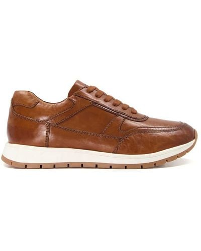 Dune 'torrent' Leather Trainers - Brown