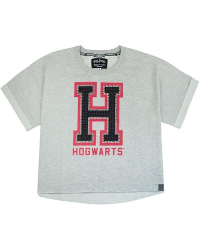 Harry Potter Hogwarts Alumni Cropped T-shirt - Grey