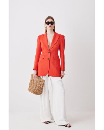 Karen Millen Clean Tailored Long Line Blazer