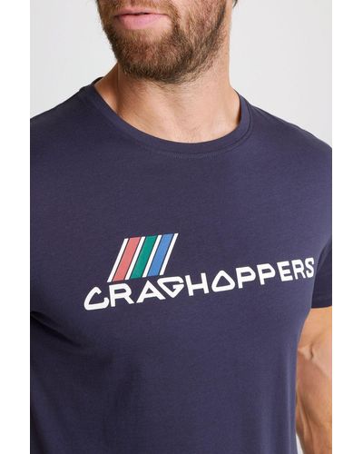 Craghoppers Cotton Blend 'mightie' Short Sleeve T-shirt - Blue