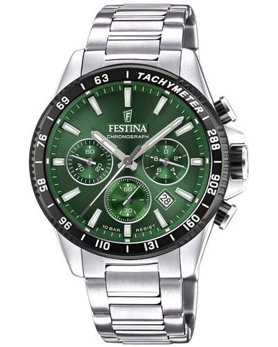 Festina Stainless Steel Classic Analogue Quartz Watch - F20560/4 - Green