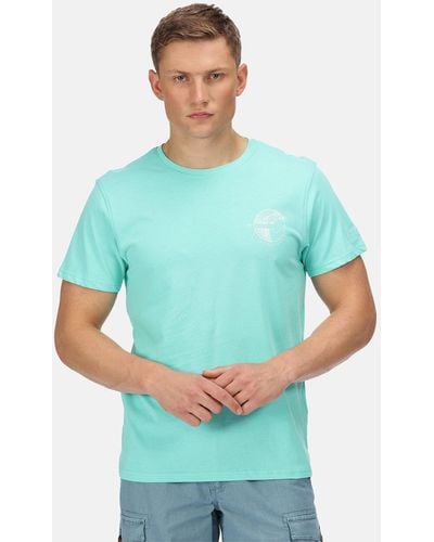 Regatta Coolweave Cotton 'cline Vi' Short Sleeve T-shirt - Green