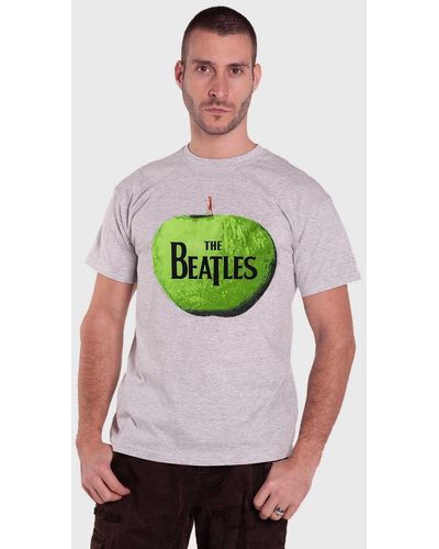 Beatles Drop T Logo In Apple T Shirt - Grey