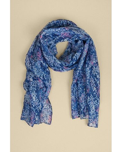 Oasis Ditsy Lightweight Scarf - Blue