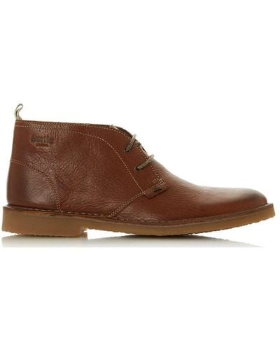 Bertie 'castle' Leather Desert Boots - Brown