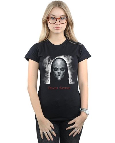Harry Potter Death Eater Mask Cotton T-shirt - Black