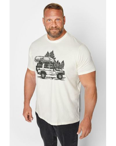 BadRhino Adventure Jeep Print T-shirt - White