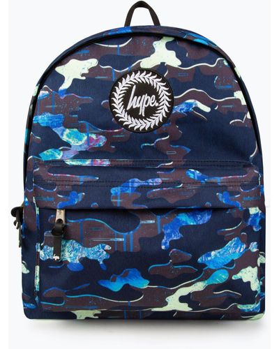 Hype Navy Outline Splatter Camo Backpack - Blue