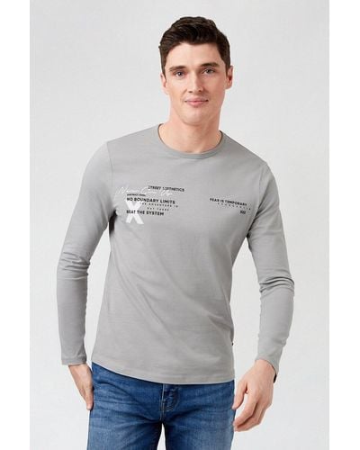 Burton Grey Graphic Long Sleeved Tshirt