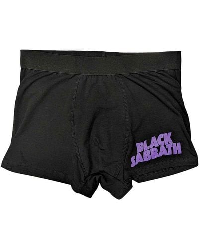 Black Sabbath Wavy Band Logo Boxers - Black
