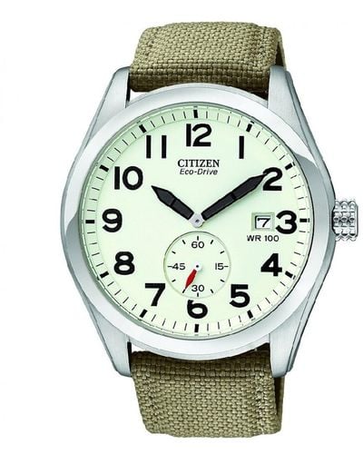 Citizen Gents Strap Wr100 Stainless Steel Classic Watch - Bv1080-18a - Green