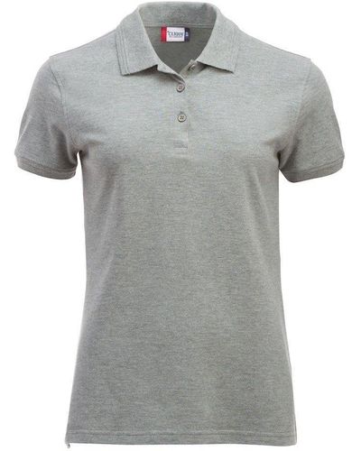 Clique Manhattan Melange Polo Shirt - Grey