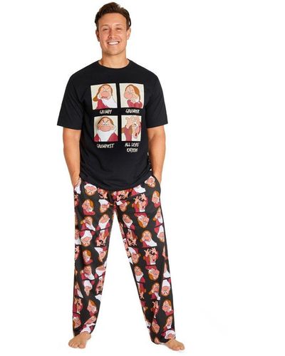Disney Grumpy Pyjama Set - Bottoms And T-shirt - Multicolour