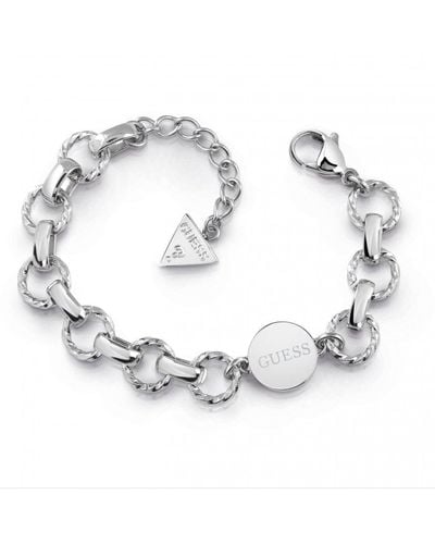 Guess Chain Reaction Stainless Steel Bracelet - Ubb29033-l - Metallic
