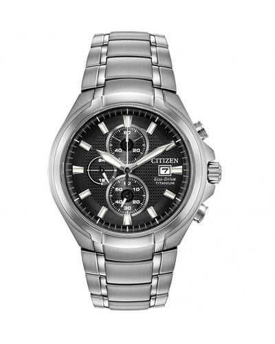 Citizen Eco-drive Titanium Chrono Titanium Classic Watch - Ca0700-86e - Grey