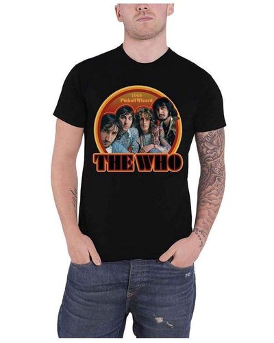 The Who 1969 Pinball Wizard Cotton T-shirt - Black