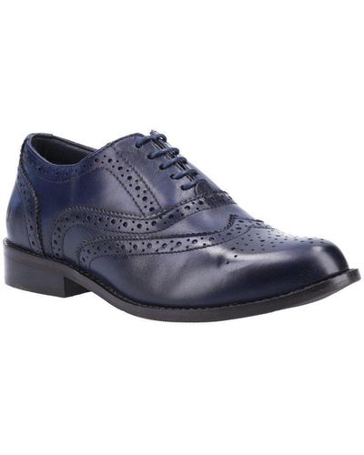 Hush Puppies 'natalie' Smooth Leather Lace Shoes - Blue