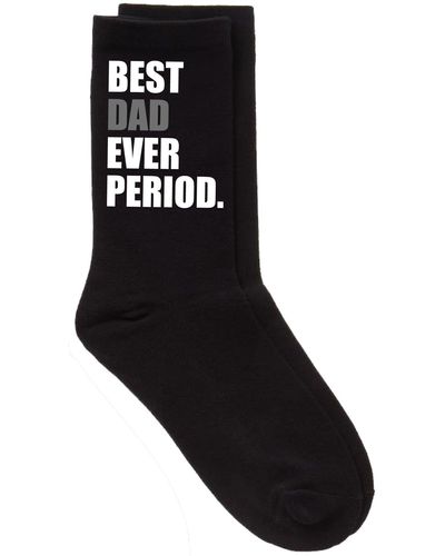 60 SECOND MAKEOVER Best Dad Ever Period Black Calf Socks