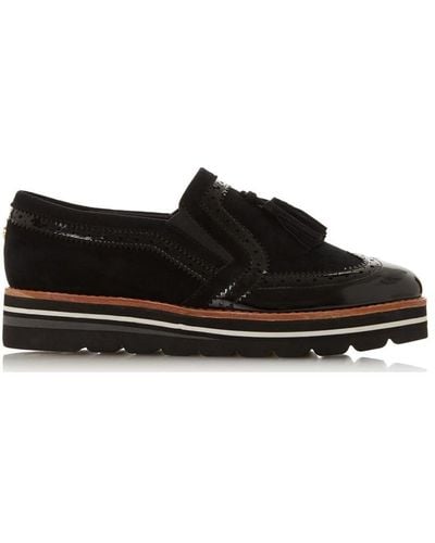Dune 'glorify' Suede Loafers - Black