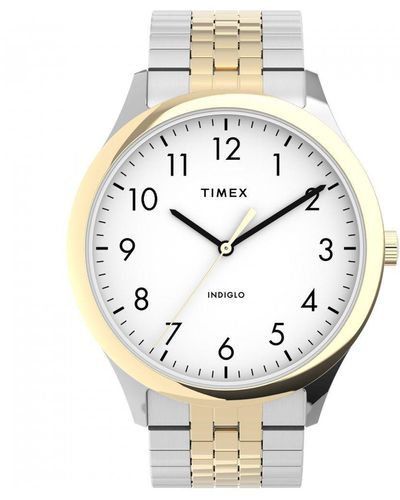 Timex Easy Reader Classic Analogue Quartz Watch - Tw2u40000 - Metallic